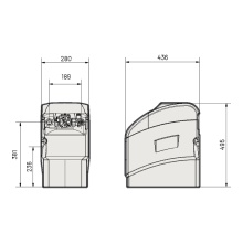 Wymiary zmiękczacza wody Pentair IQsoft 9